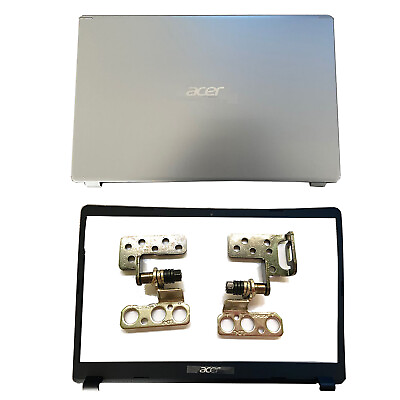 #ad New Silver Back Cover amp; Bezel amp; Hinges For Acer Aspire 5 A515 52 A515 43 R19L US