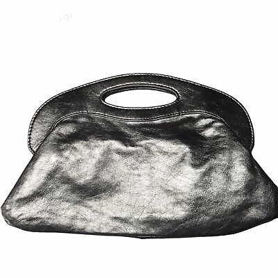 #ad Metallic Silver Clutch Evening Purse Handbag Lightweight Space Costume Cocktail