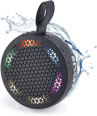 #ad Portable Mini Bluetooth Speaker Waterproof Shower LED Light Hiking Biking Camp