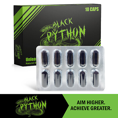 #ad BLACK PYTHON Male Herbal Energy Vitality and Endurance Supplement 10 Pills