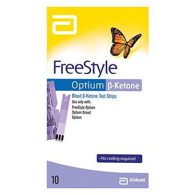 #ad Abbott FreeStyle Optium Blood Ketone Test Strips 10 Pack Exp11 24 NEW IN BOX