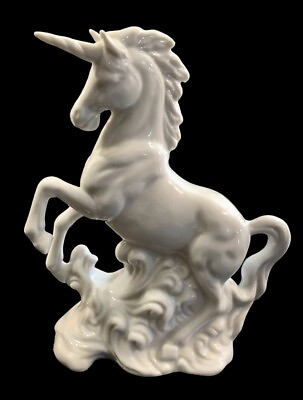 #ad Unicorn Porcelain Japan OMC Vintage Statue Figurine Magical Mystical 6.5quot;