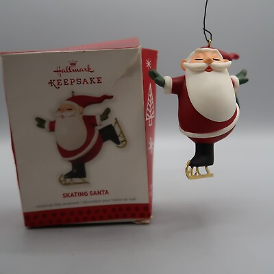 #ad 2013 Hallmark Keepsake Ornament Skating Santa Limited Edition Christmas