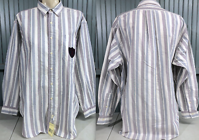 #ad VTG 90#x27;s Polo Lauren Shield Crest Patch Large Button Down Oxford Shirt NWT 27quot;