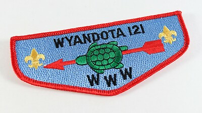 #ad Vintage Wyandota Lodge 121 OA Order Arrow WWW Boy Scouts America Flap Patch