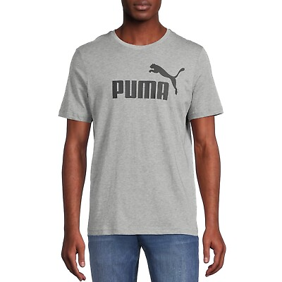 #ad PUMA Men#x27;s Gray Essential Logo Tee Shirt Size Large