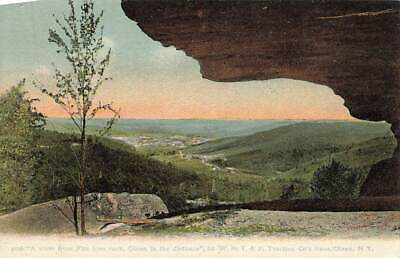 #ad View Of Olean From Flat Iron Rock WNY P Traction Lines 1910 NY P126