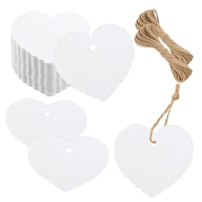 #ad Heart Shaped Gift TagsBlank Gift TagsWhite Paper Hanging Gift White Heart
