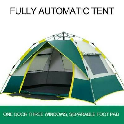 #ad 3 4 Person Automatic Instant Pop Up Tent Outdoor Large Camping Hiking Tent US
