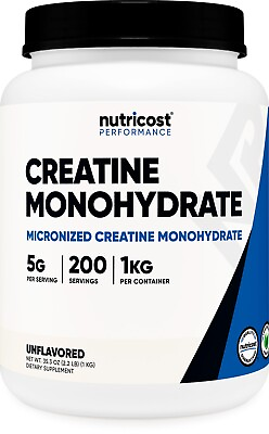 #ad Nutricost Creatine Monohydrate Powder 1KG Pure Powder Gluten Free Non GMO