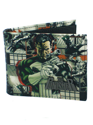 #ad The Punisher Bi Fold Wallet Marvel Comics Universe Frank Castle Brand New