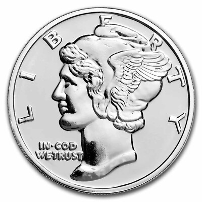 #ad Mercury Dime 1 oz Silver Coin