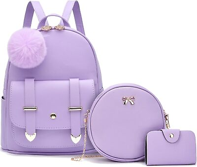 #ad I IHAYNER Mini Backpack Purse for Teen Girls 3 PCS Fashion Backpack Cute Travel