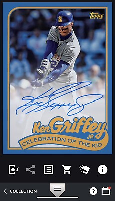 #ad ICONIC KEN GRIFFEY JR CELEBRATION OF THE KID 24 COLOR SIGNATURE TOPPS BUNT DIGTL