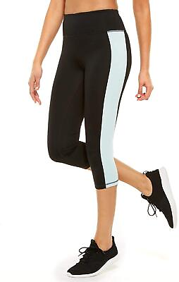 #ad $25 Ideology Womens Colorblock Cropped Athletic Leggings Size Medium NWOT