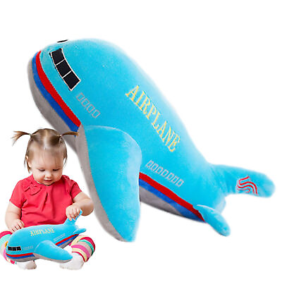 #ad Airplane Plush Toy For Kids Aircraft Soft Pillow Stuffed Car Decor Sleep 40CM
