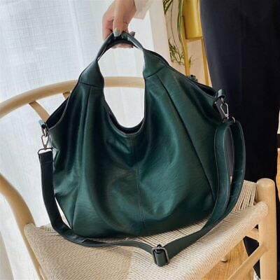 #ad Green Shoulder Bags Women#x27;s Big Shopper Tote Bags Bag Lady Leather Handbag