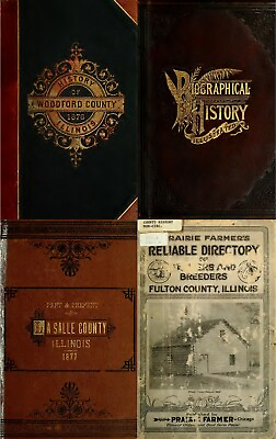 #ad Illinois History Genealogy Ancestry Records 112 Old Books Vol.2 DVD