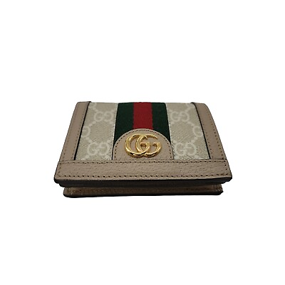 #ad Gucci Web GG Supreme Ophidia Compact Bifold Wallet