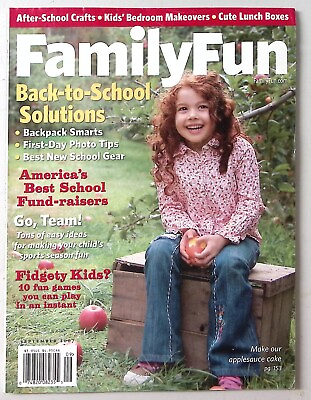 #ad FAMILY FUN MAGAZINE SEPT 2007 BACK TO SCHOOL SOLUTIONS BEST FUND RAISERS Z2412