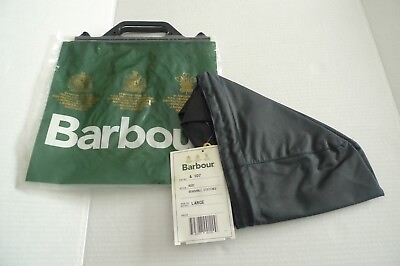 #ad BARBOUR A107 WAXED COTTON HOOD NAVY NEW WITH TAG amp; BAG MADE IN UK LARGE