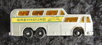 #ad MATCHBOX VINTAGE LESNEY NO. 66 GREYHOUND COACH BUS 1968 MADE IN ENGLAND