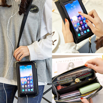 Women#x27;s Wallet Touch Screen Crossbody Shoulder Clutch HandBags Cell Phone Purse $17.99