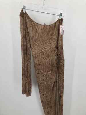 #ad Pre Owned Asos Green Size 6 One Shoulder Maxi Long Sleeve Dress