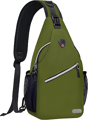 #ad Sling Backpack Multipurpose Crossbody Shoulder Bag Travel Hiking Daypack