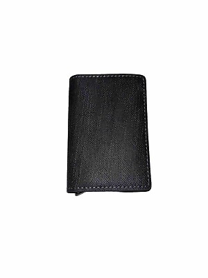 #ad Dark Grey Trifold Leather Wallet
