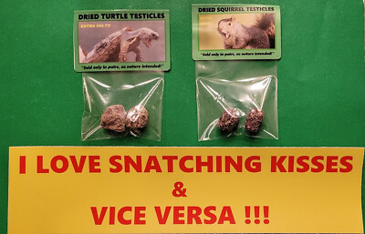 #ad Joke:Dried Turtle Squirrel Nuts Bumper Sticker Prank funny White elephant gift