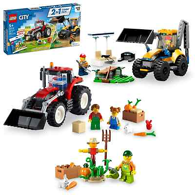 #ad Lego City Big Wheel Tractor Gift Set 2 In 1 Combo Pack amp; Bonus 330 Pieces 66772