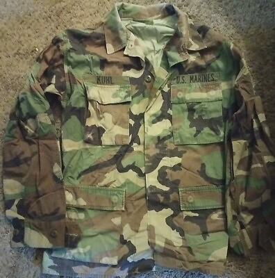 #ad Military BDU Woodland Camo Blouse XL Blouse.