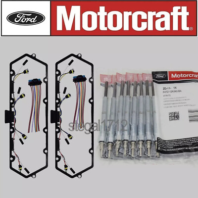 #ad Powerstroke Diesel Valve Cover Gasket Harness amp; 8p Glow Plug For 98 03 Ford 7.3L