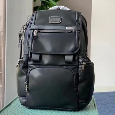 #ad Tumi Alpha 3 Backpack Leather Shoulder Bag Business Black 09603174DL3