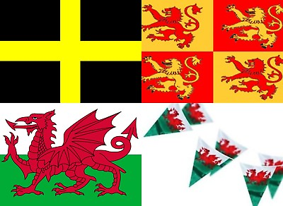 #ad New Wales Cymru Am Byth St David#x27;s Owain Glyndwr Bunting Party Patriotic Flags