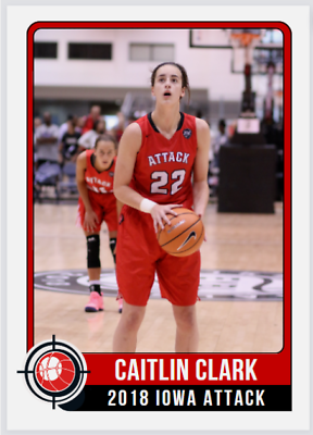 #ad 2018 Caitlin Clark Future Stars Basketball Rookie Card #22 Champions Iowa Attack