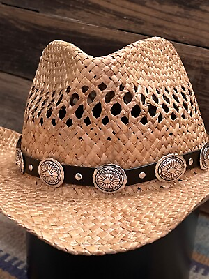 #ad BIRTHDAY GIFT SALE JEWELRY CONCHO SILVER HAIR WESTERN HAT BAND RODEO SOUTHWEST