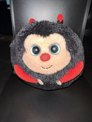 #ad Ty Beanie Ballz 5quot; Dots Red Black Ladybug Stuffed Plush Animal Bug Soft Rare