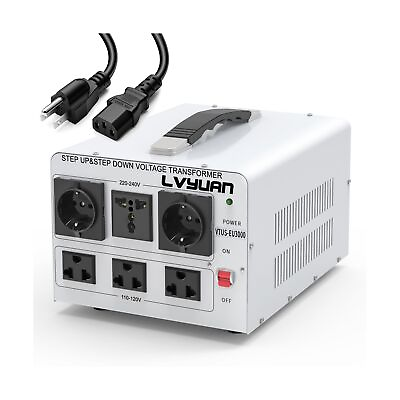 #ad LVYUAN Heavy Duty 3000W Watt Voltage Transformer Converter Step Up Down Conve...