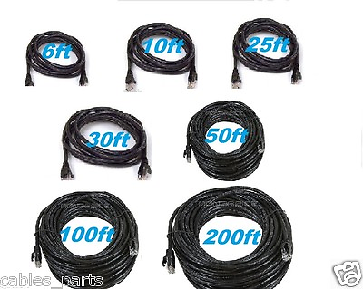 #ad Cat 6 CAT6 Patch Cord Cable 500mhz Ethernet Internet Network LAN RJ45 UTP BLACK