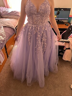 #ad Light Purple Prom Dress Size 14