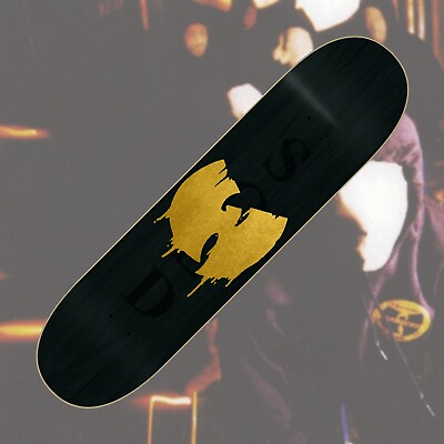 #ad Brand New $OLD x Wu Tang  Black and Gold Inspired Skateboard Deck 8.25