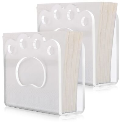 #ad 2Packs Napkin Holders Heavy Duty Clear Acrylic Table Napkin Holder Modern Kit...