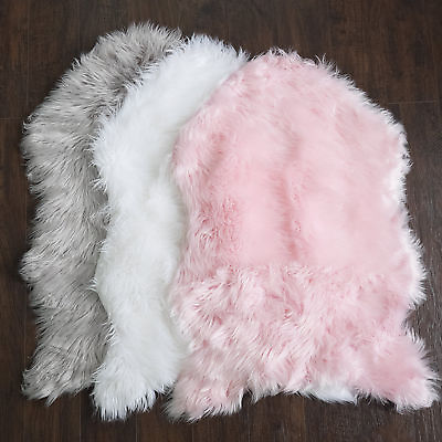 #ad Fluffy Faux Sheepskin Fur Rug Chair Throw 3#x27; x 2#x27; Sweet Home Collection