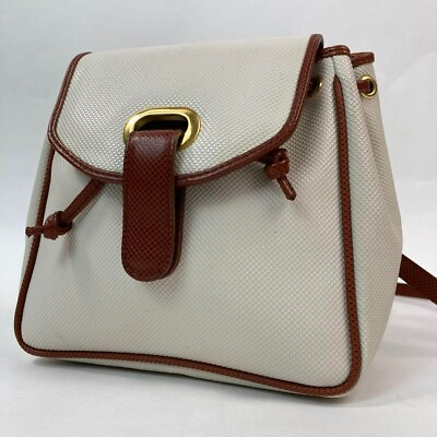 #ad Bottega Veneta Mini Backpack Leather Gold Hardware Flap White apprais from Japan
