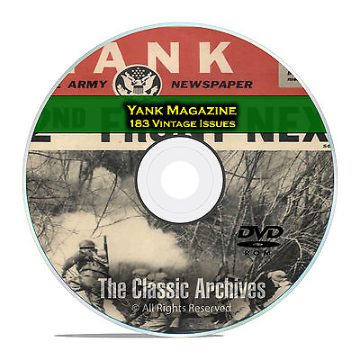 #ad Yank Magazine 183 Issues 1942 1945 WWII GI War Military Magazine DVD D30