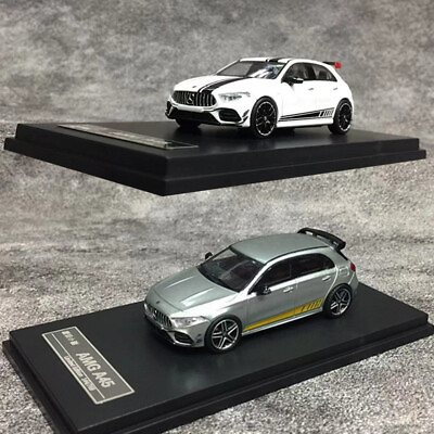 #ad XT Model 1:64 Model Car Benz AMG A45 Alloy Die Cast Vehicle Silver and White