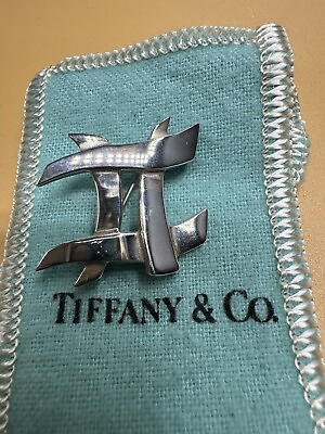 #ad Tiffany amp; Co. Paloma Picasso Silver Gemini Symbol Pin Brooch Very Rare Vintage