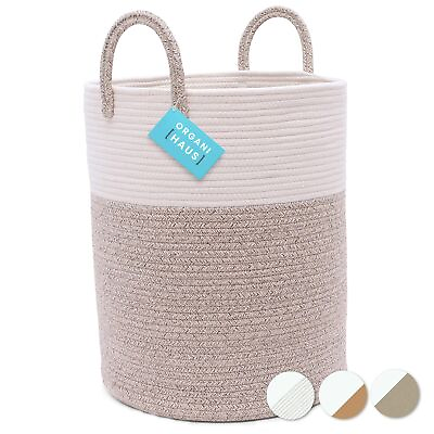 #ad Brown Toy Basket for Storage 15x18 Baby Laundry Basket Throw Blanket Bask...